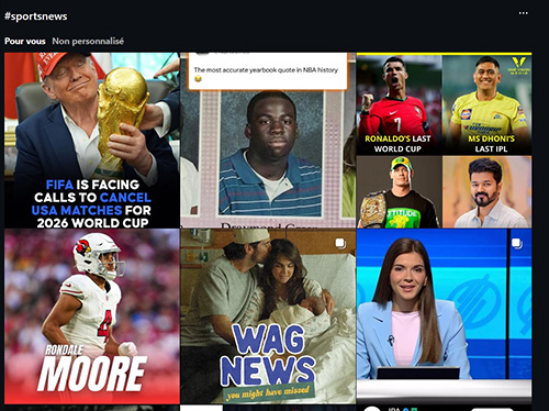 Résultats de recherche pour le hashtag sportsnews
